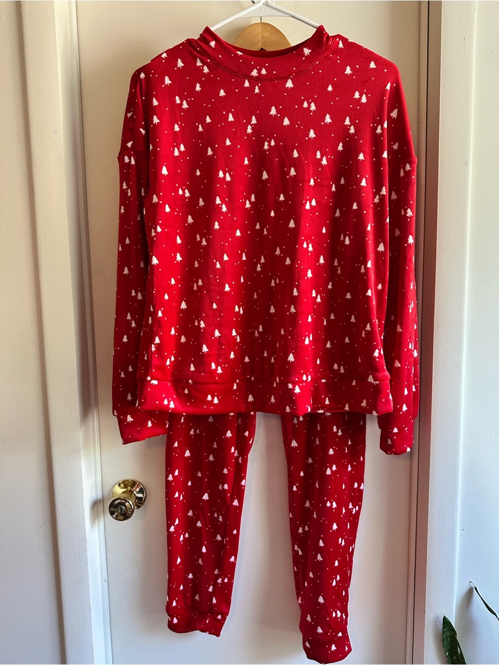 Auden Red Holiday Tree Print Pajama Set